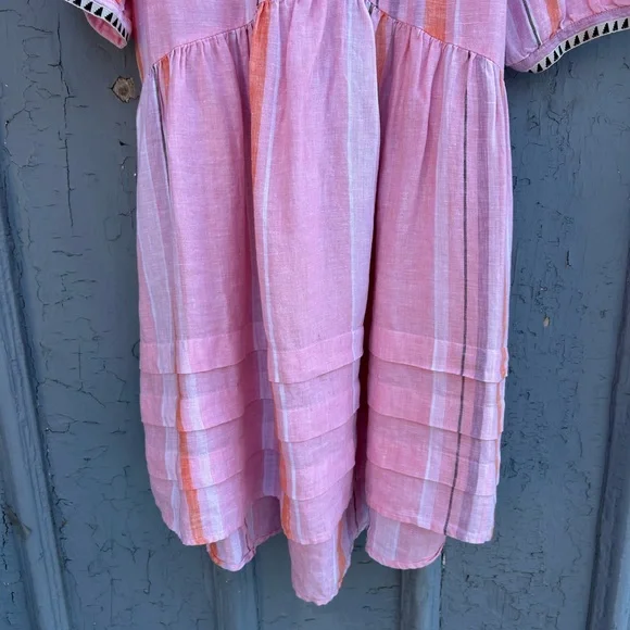 Lem Lem x H&M linen Pink Boho Dress, size M - Picture 7 of 11